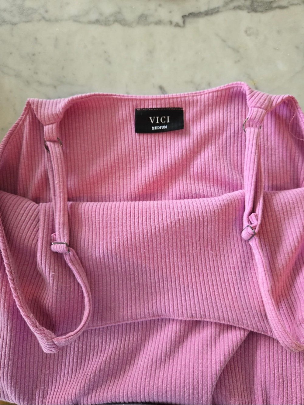 Vici Pink Ribbed Maxi Slip Dress - Picture 4 of 4